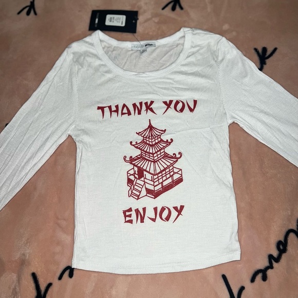 🌹NEW with tags ~Thank You Enjoy Tee size XS - Picture 3 of 8